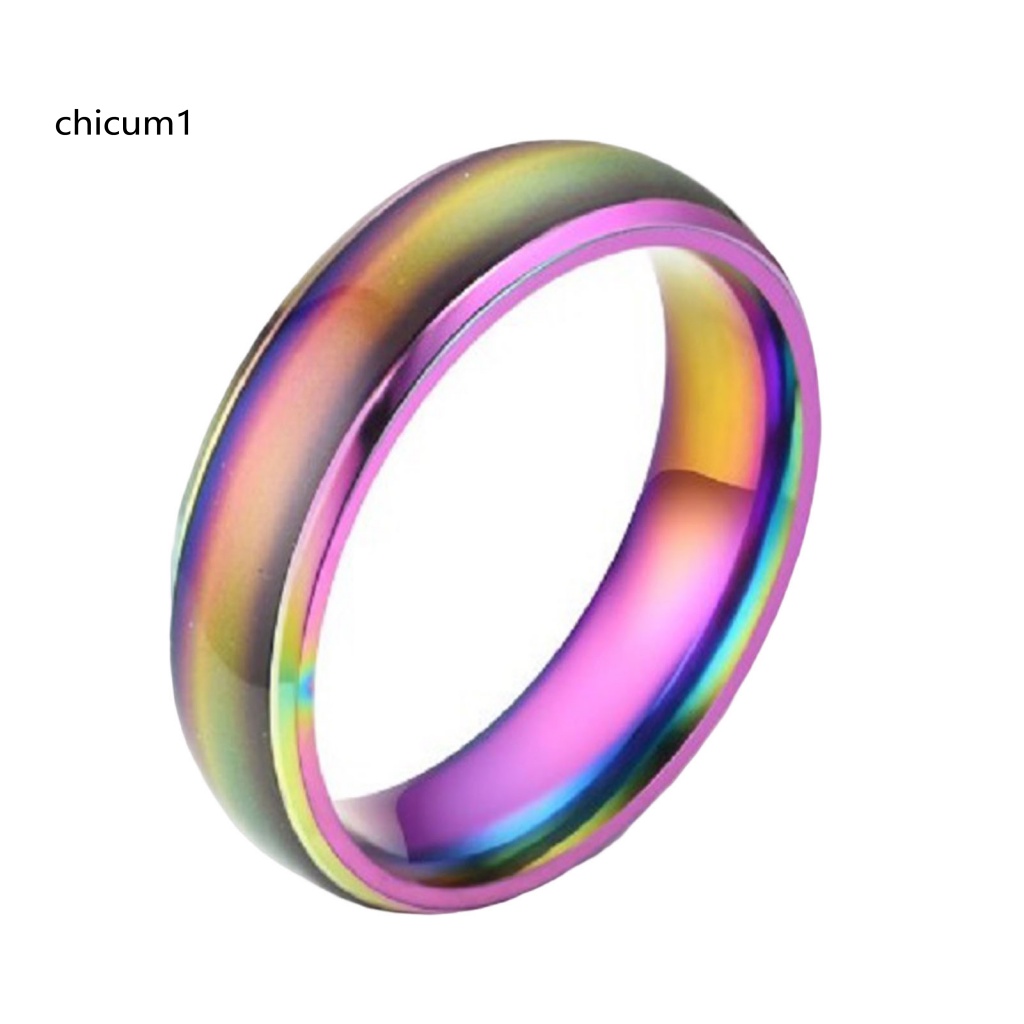 Cc Nhẫn Cặp Đôi Cảm Biến Nhiệt Độ Mạ Điện Không Dị Ứng Quà Tặng Kỷ Niệm Không Phai Màu Sắc Theo Tâm Trạng Cổ Điển Cho