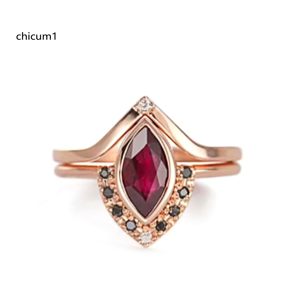 Nhẫn Đính Đá Đỏ Phong Cách Cổ Điển Cho Nữ