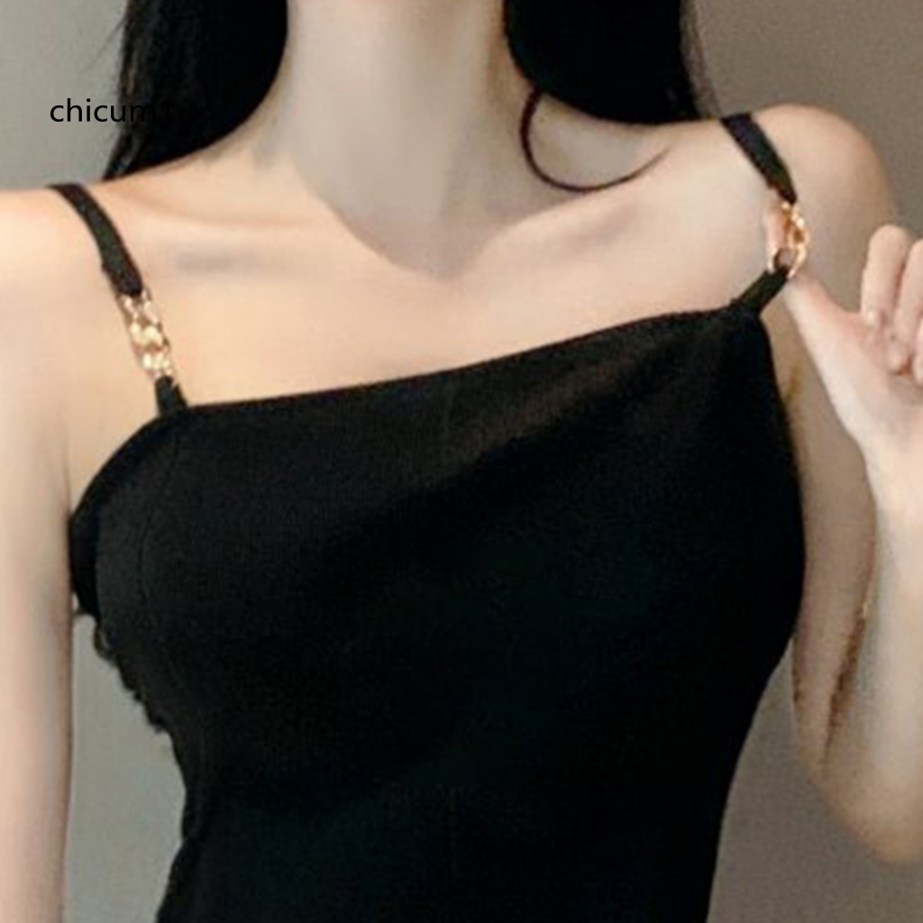 Áo Thun Không Tay Lưng Trần Màu Trơn Mềm Mại Thời Trang Mùa Hè Cho Nữ