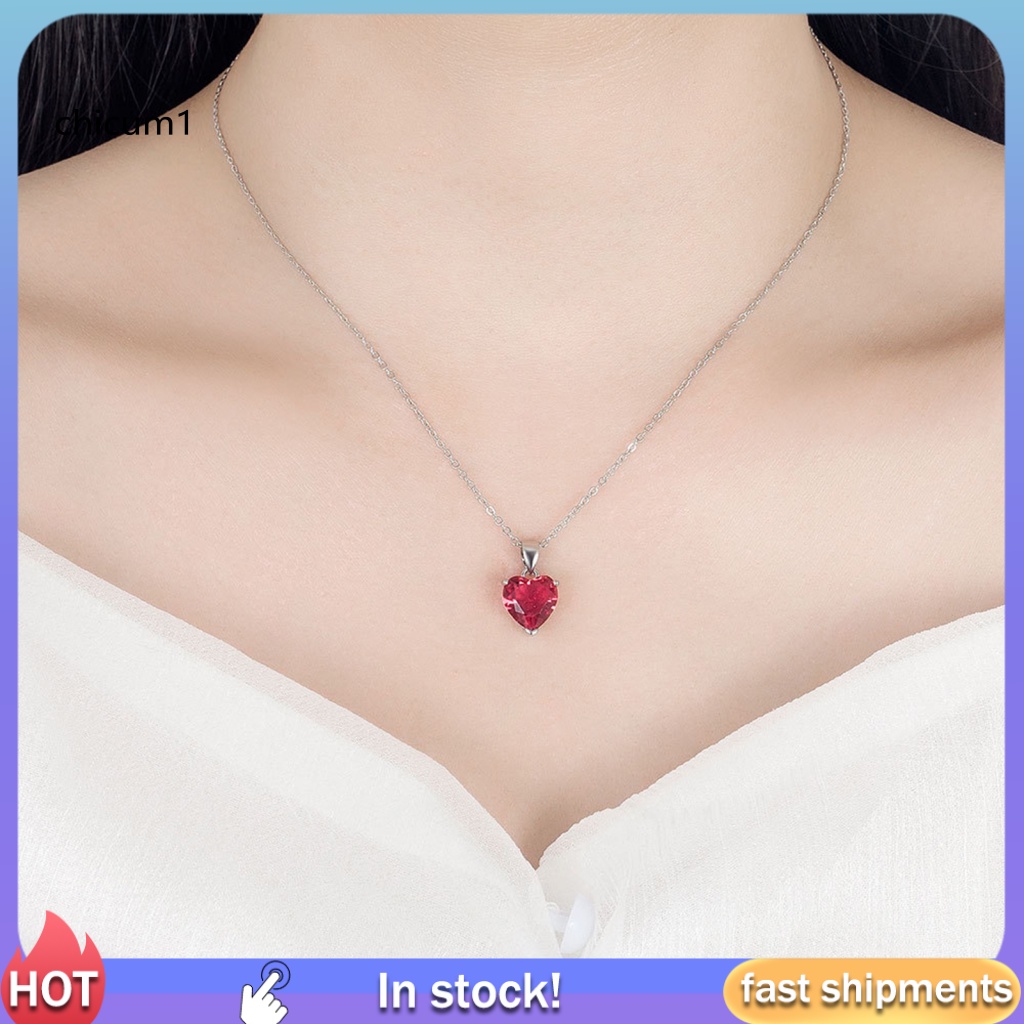 1 Set Vòng cổ + Nhẫn + Bông Tai Hình Trái Tim Nhiều Màu Thời Trang