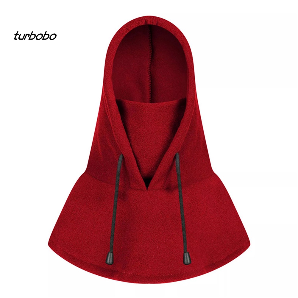 Mũ Trùm Đầu Kiêm Yếm Chống Gió Màu Trơn Giữ Ấm Mùa Đông