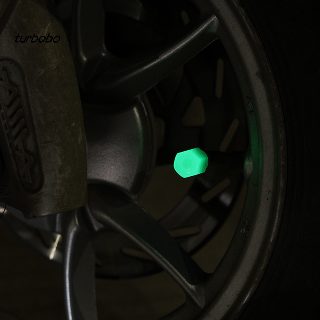 Bộ 4 Nắp Van Bánh Xe Hơi Chống Bụi Bằng Nhựa ABS Phát Sáng