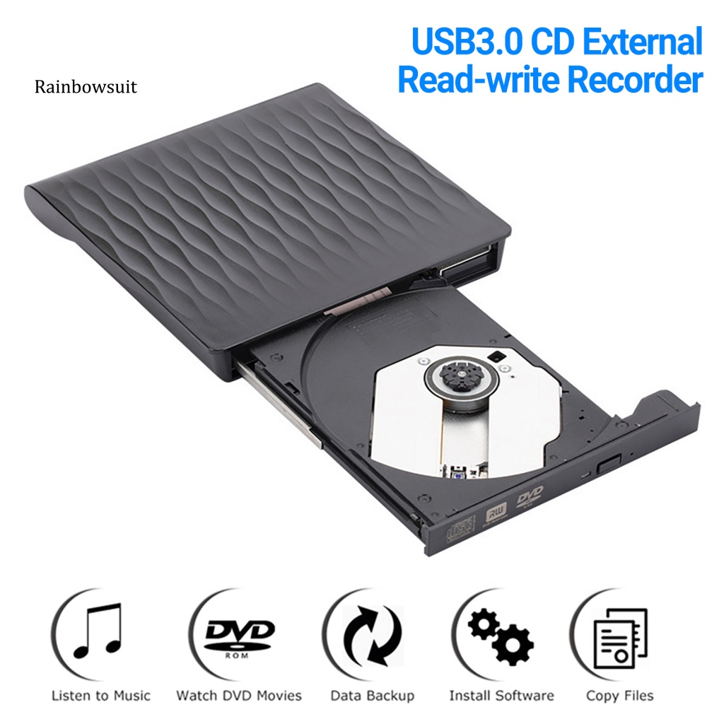Đầu Đọc Đĩa DVD Kết Nối Usb 30 Siêu Mỏng Thông Dụng Cho Laptop