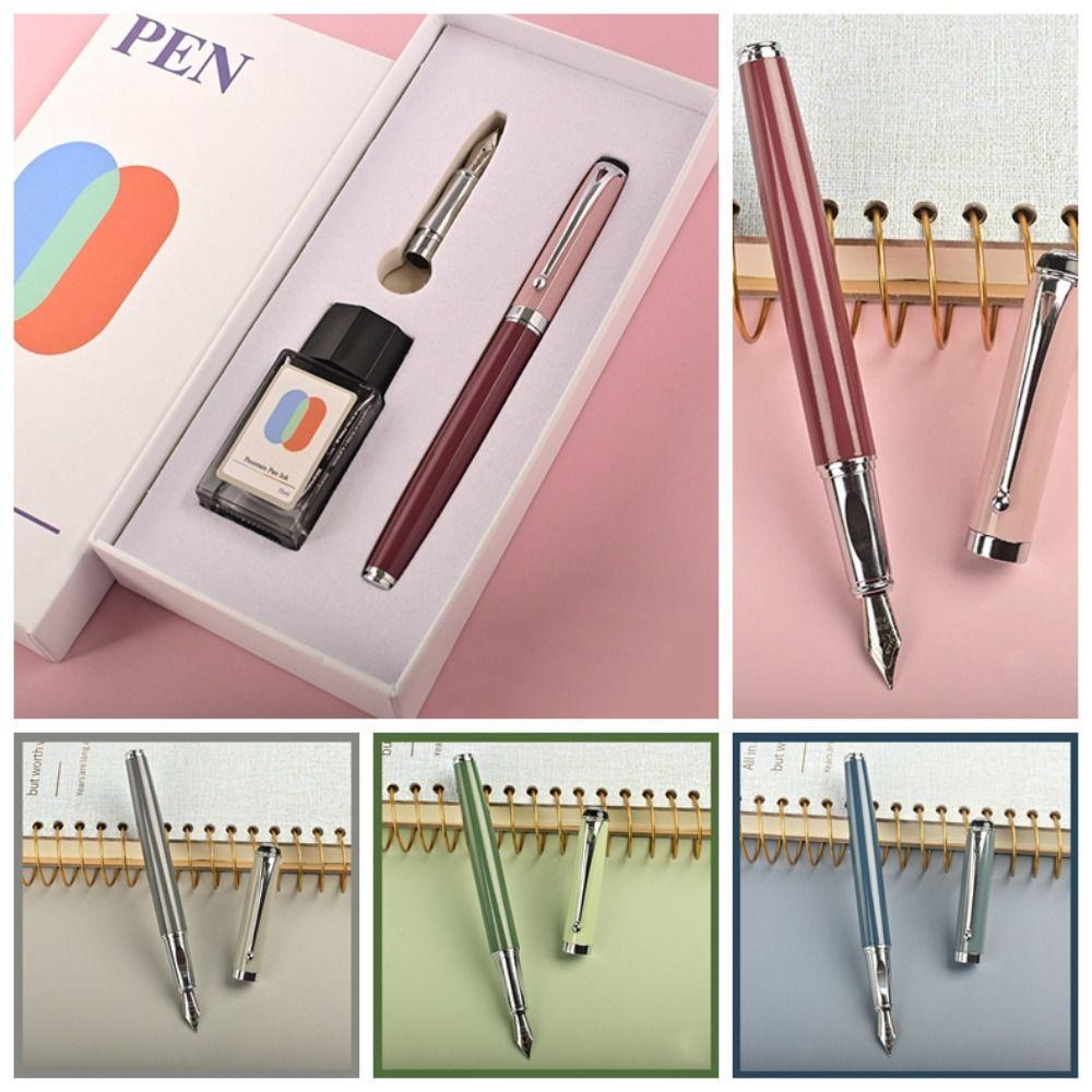Bộ Bút Máy Kim Loại Sang Trọng Màu Morandi 0.5mm