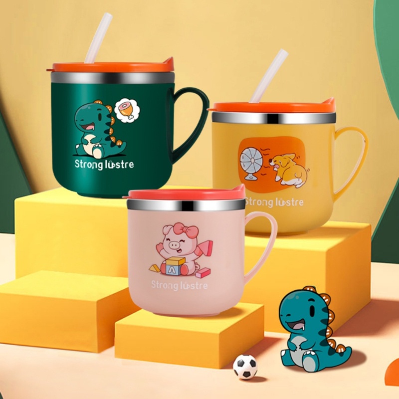 Cốc Uống Nước Cách Nhiệt Bằng Thép Không Gỉ 250ml Dành Cho Các Bé