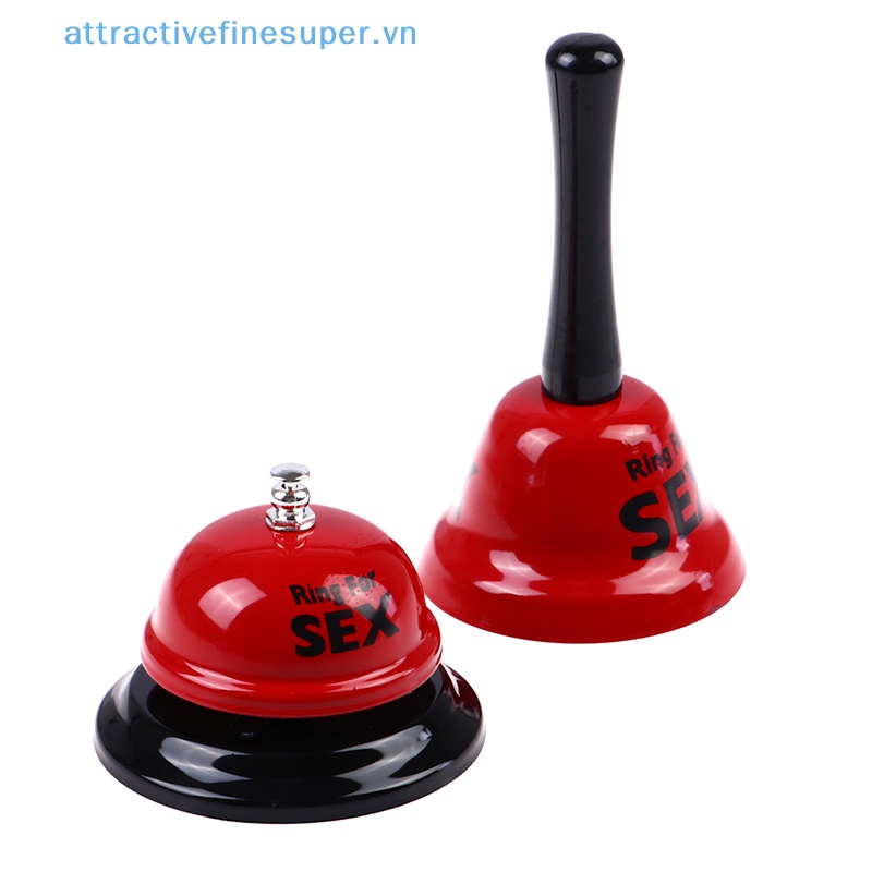 Lục Lạc Cầm Tay Bằng Kim Loại Màu Đỏ AFS Có Vòng Nhẫn Trang Trí Tiệc