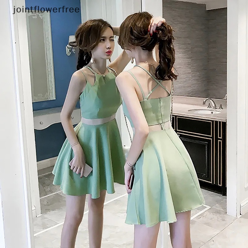 [FLVN] Hàng Mới Về] Đầm Mini Hai Dây Hở Lưng Gợi Cảm Cho Nữ Dự Tiệc Mùa Hè