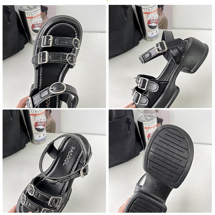 Giày Sandal Đế Mềm Dày Quai Ngang Thời Trang Dành Cho Nữ
