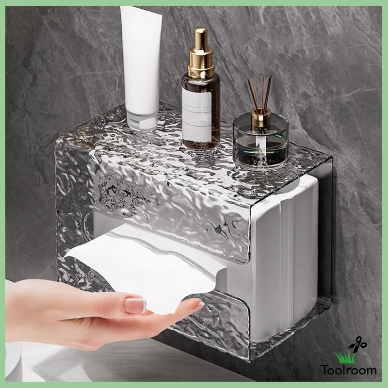 Giá Đỡ Cuộn Khăn Giấy Gắn Tường Tự Dính Tiện Dụng Cho Phòng Tắm / Văn Phòng