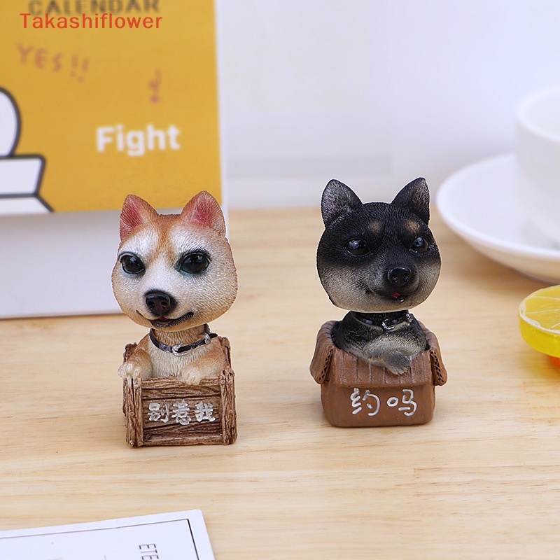 [TakashiflowerV] Đồ Chơi Búp Bê Lắc Đầu Hình Chú Chó Dễ Thương Vui Nhộn Trang Trí Nội Thất Xe Hơi / Nhà Cửa