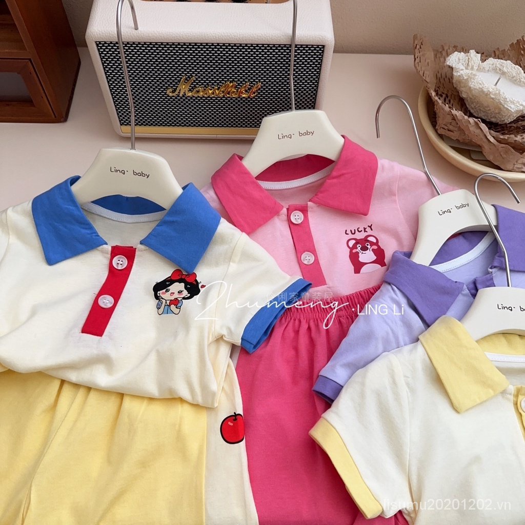 Bộ Đồ Thể Thao Áo Thun POLO Tay Ngắn Phối Quần Short Thời Trang Mùa Hè Cho Bé