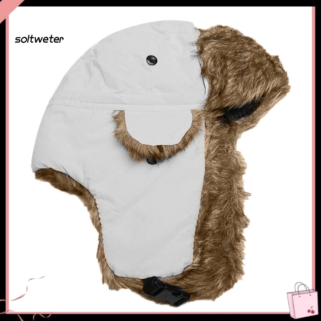 Mũ Lông Giả Unisex Chống Gió Có Thể Điều Chỉnh Cho Hoạt Động Ngoài Trời Mùa Đông