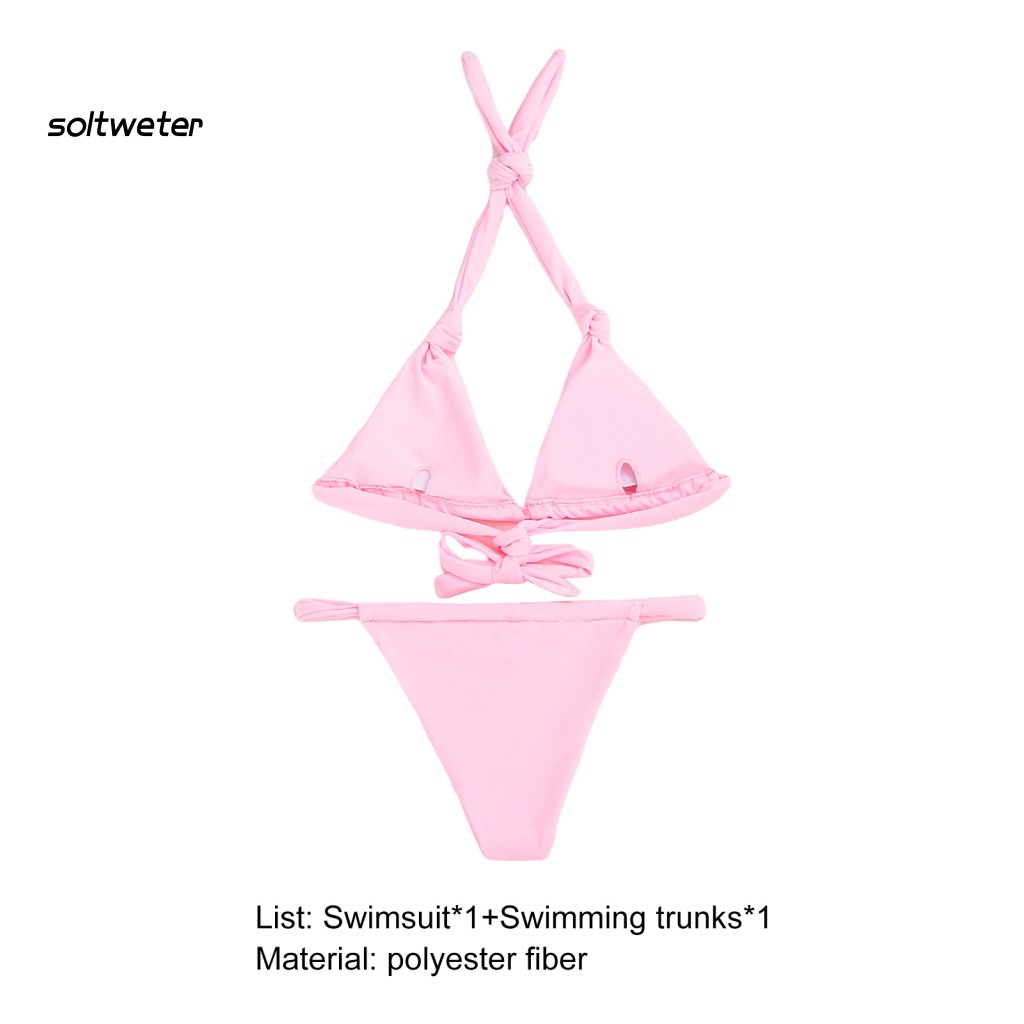 Bộ Bikini 2 Mảnh Hở Lưng Có Mút Đệm Màu Sắc Thời Trang Mùa Hè Cho Nữ