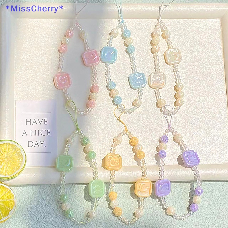 Mchy > Dây Đeo Điện Thoại Acrylic Hoạt Hình Hạt Ngọc Trai Quyến Rũ Thời Trang Nữ Tính Chống Thất Lạc