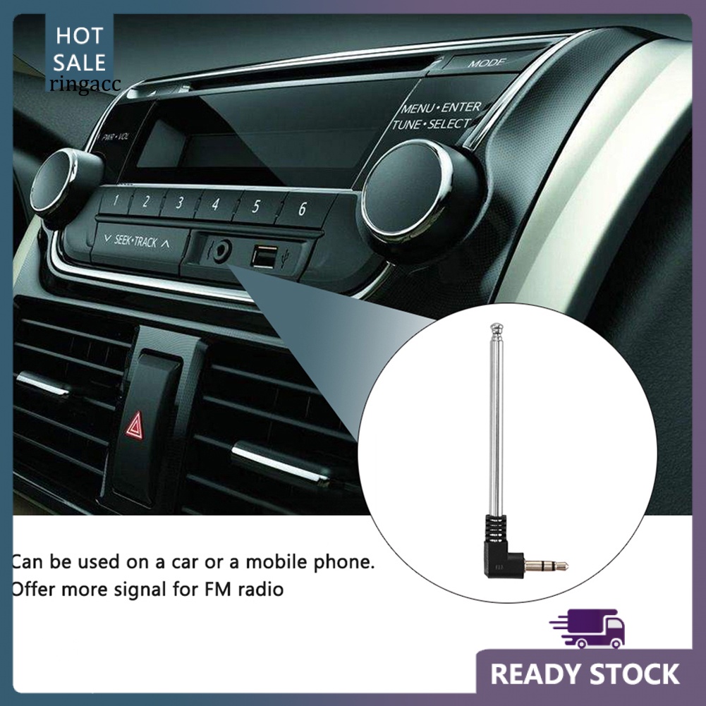 Ăng Ten Radio FM Mini 35mm Cho Điện Thoại Di Động Trên Xe Hơi