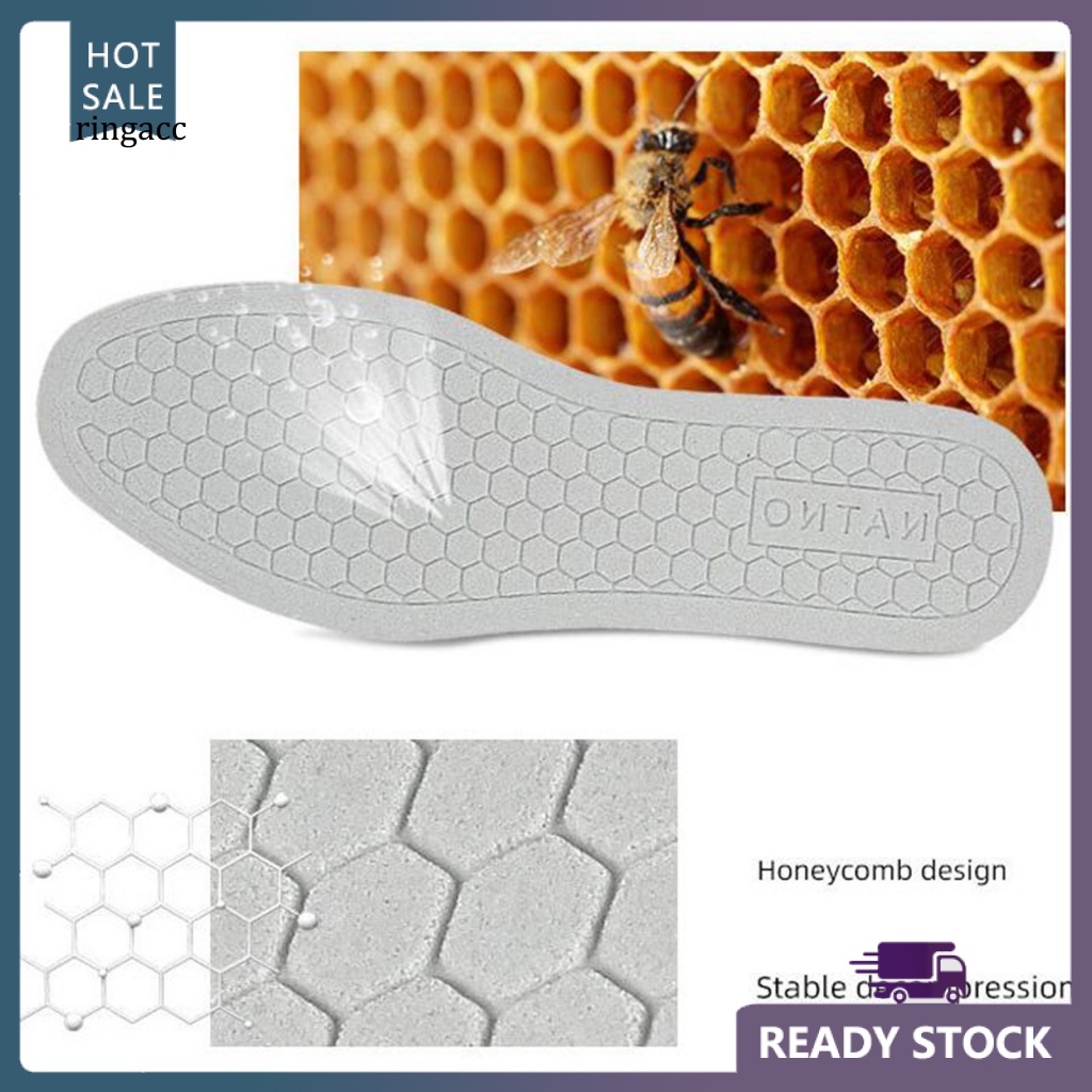 1 Cặp Đế Lót Giày Thoáng Khí Thấm Hút Mồ Hôi Thiết Kế Tổ Ong Cho Hoạt Động Ngoài Trời