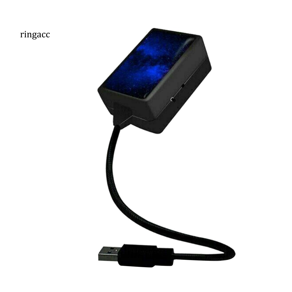 Rga Đèn LED Chiếu Bầu Trời Sao Xoay Tròn Cổng USB Trang Trí Nội Thất Xe Hơi