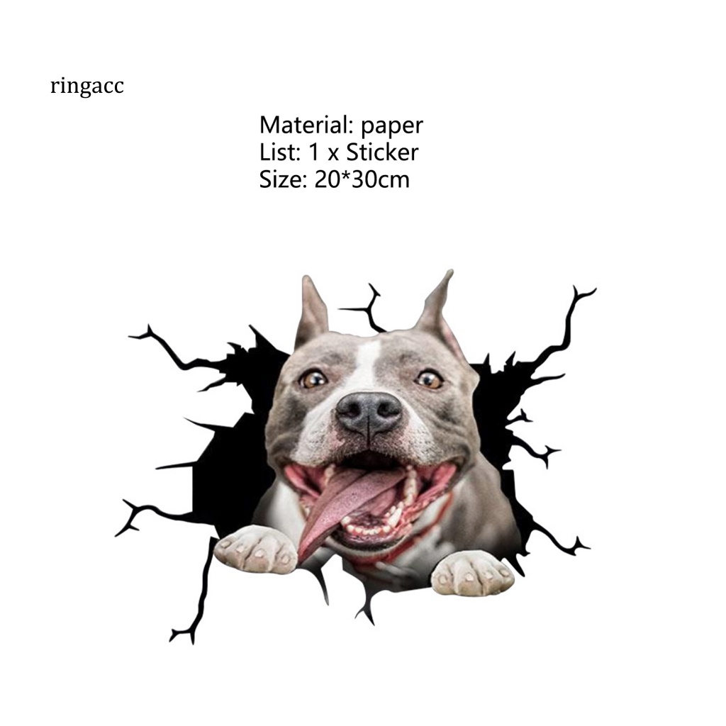 Nhãn Dán Trang Trí Xe Hơi Họa Tiết Vết Nứt 3D Dễ Thương Bắt Mắt