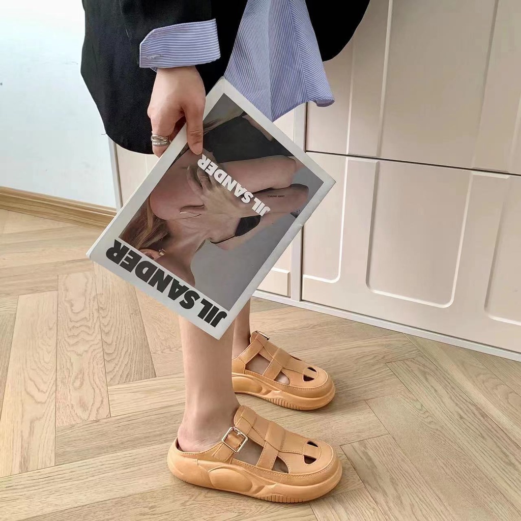 Dép Sandal Đế Dày Thời Trang Đi Biển Mùa Hè Cho Nữ