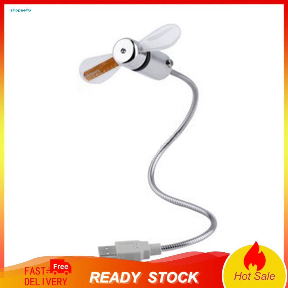 Quạt Làm Mát Mini USB Có Đèn LED Hiển Thị Thời Gian Thực Tế