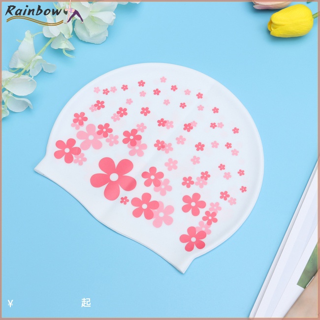 Mũ Bơi Silicon Chống Thấm Nước In Họa Tiết Hoạt Hình Cá Dễ Thương Cho Bé