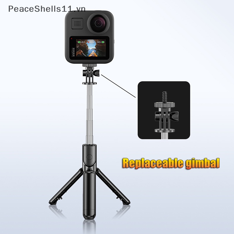 Gậy Tự Sướng Bluetooth Không Dây Có Chân Tripod Ngang