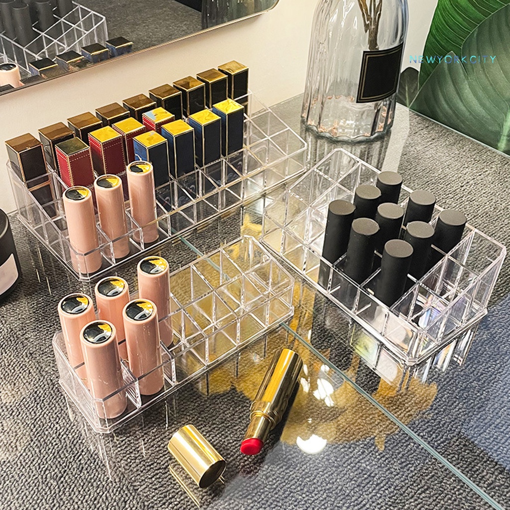 Hộp Đựng Son Môi Trong Suốt 12 / 18 / 36 Ngăn Tiện Dụng