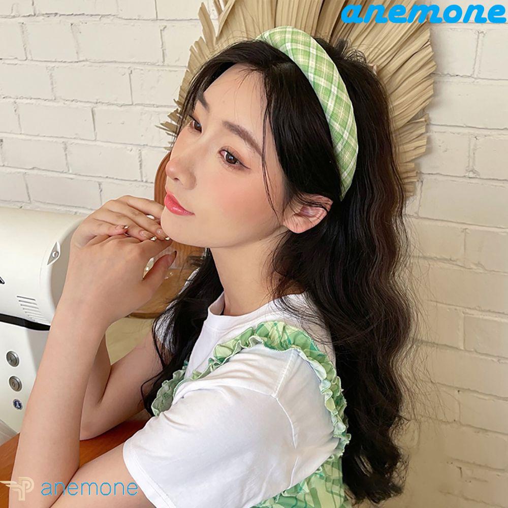 ANEMONE Băng Đô Cài Tóc Họa Tiết Sọc Caro Thời Trang Cho Nữ