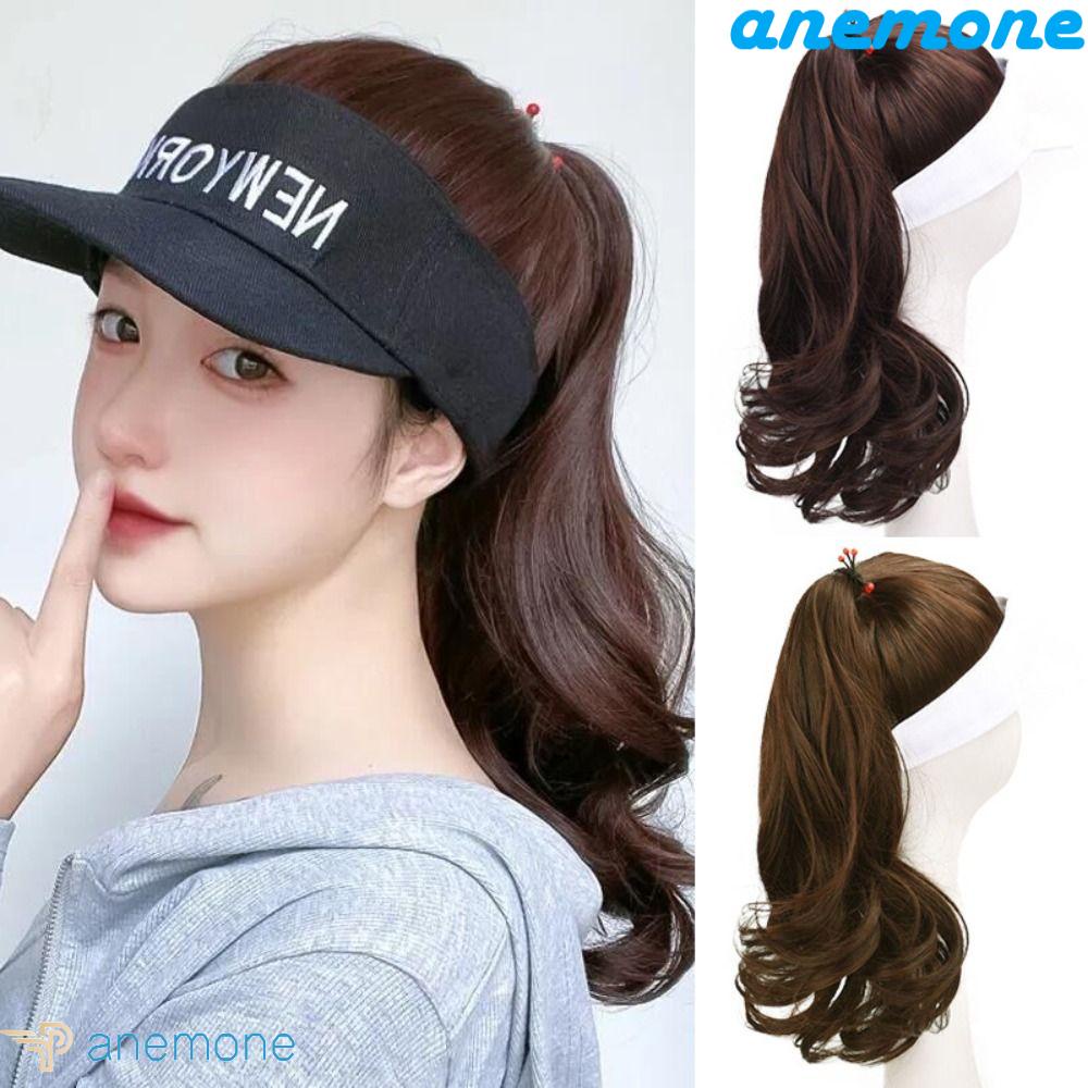 ANEMONE Mũ Lưỡi Trai Màu Nâu Bằng Sợi Tổng Hợp Thoáng Khí Thời Trang Mùa Hè Cho Nữ