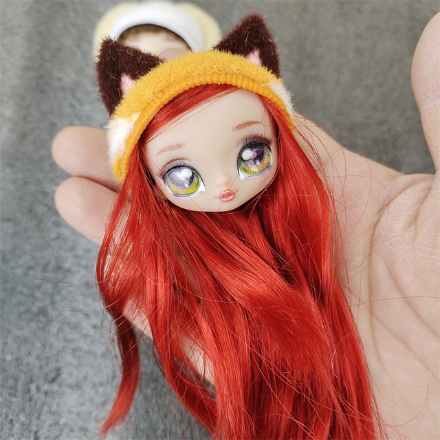 Mũ Đội Đầu Búp Bê 1 / 12 Kèm Tai Mèo mini lol Không Thể Tháo Rời