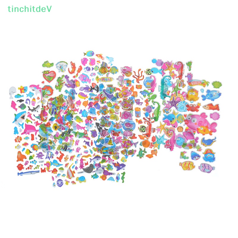 Bộ 5 Tấm Sticker Dán Trang Trí Sổ Tay Hình Cá Hoạt Hình Dễ Thương