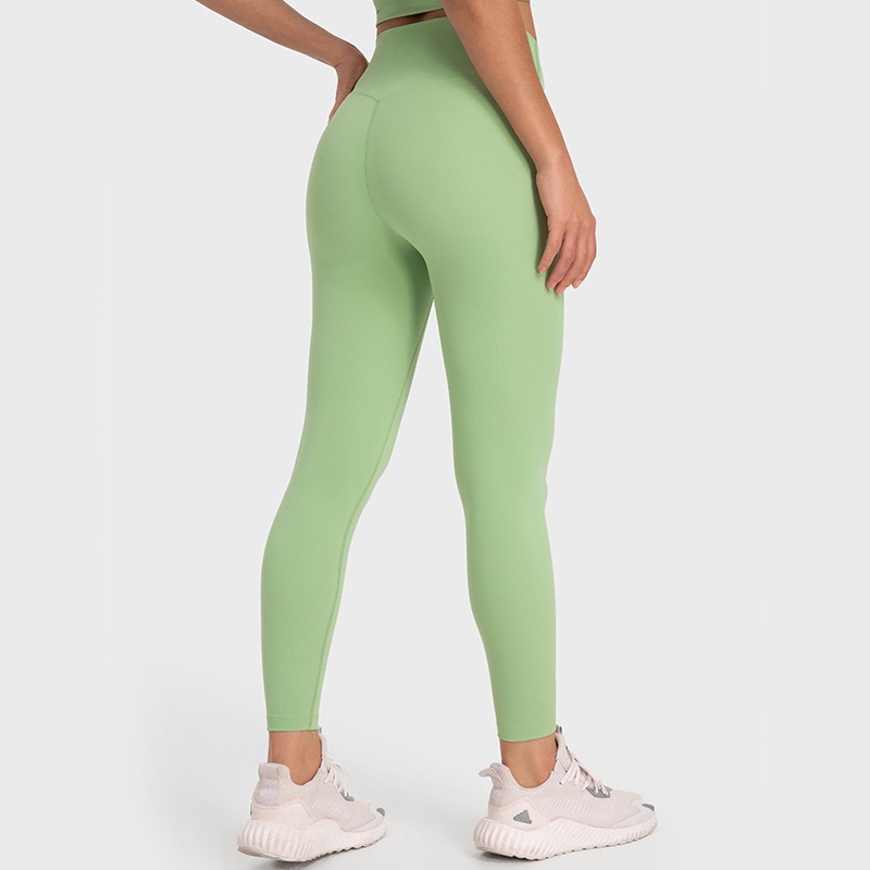 Quần Legging Thể Thao Cạp Cao Không Xuyên Biên Giới Ôm Dáng Tập Yoga Chạy Bộ