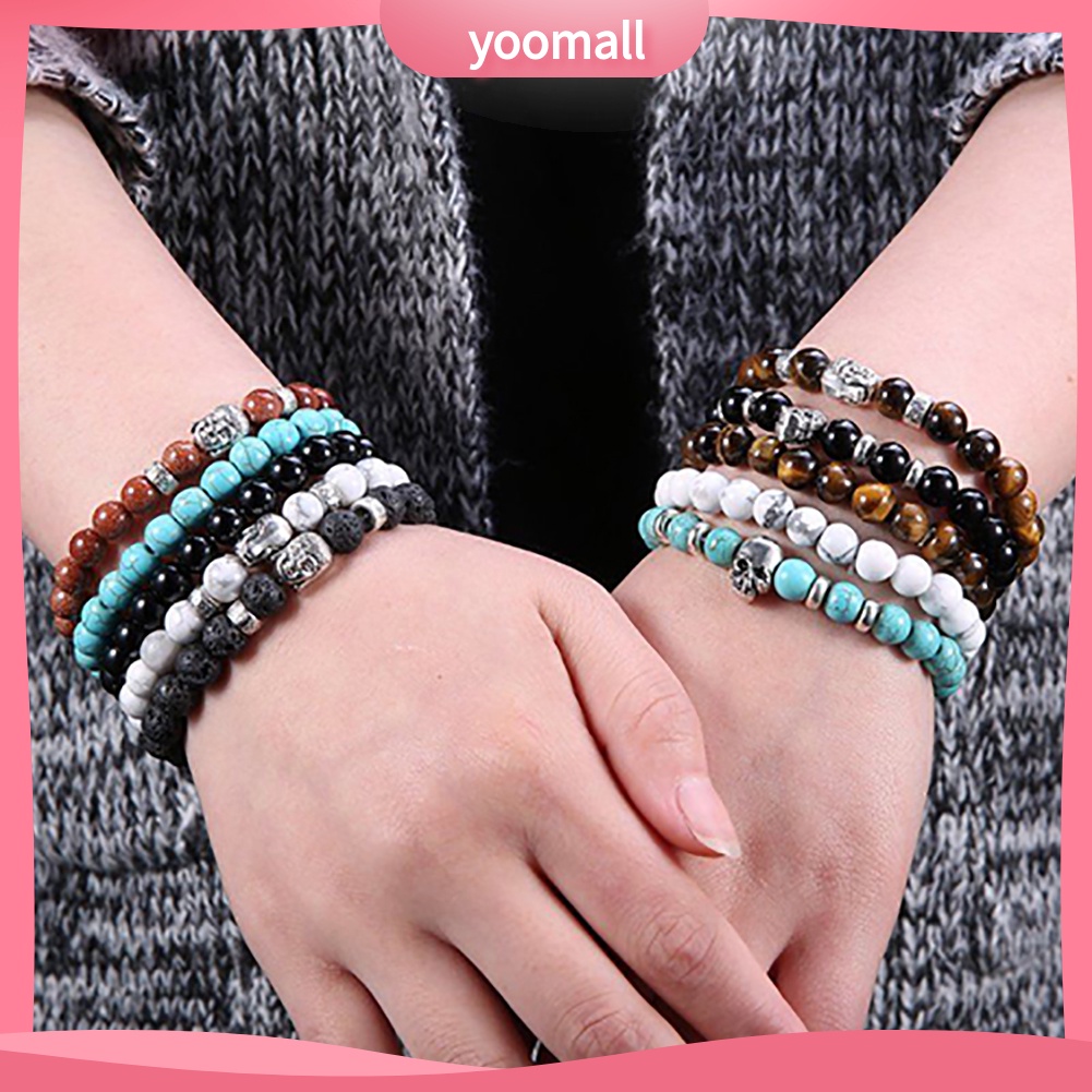 Vòng Tay Chuỗi Hạt Đá Tự Nhiên Thời Trang Cho Nam Và Nữ