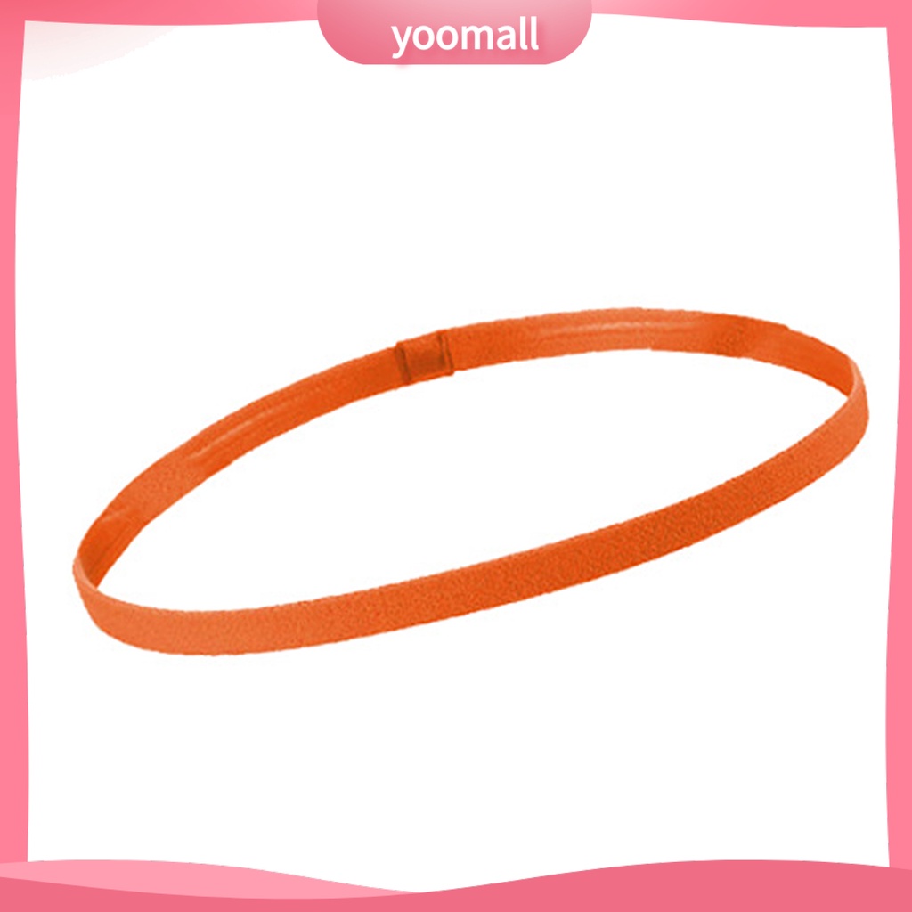 [YM] Băng Đô Thể Thao Mềm Co Giãn Tốt Chống Trượt Thấm Hút Mồ Hôi Màu Trơn Dành Cho Chạy Bộ