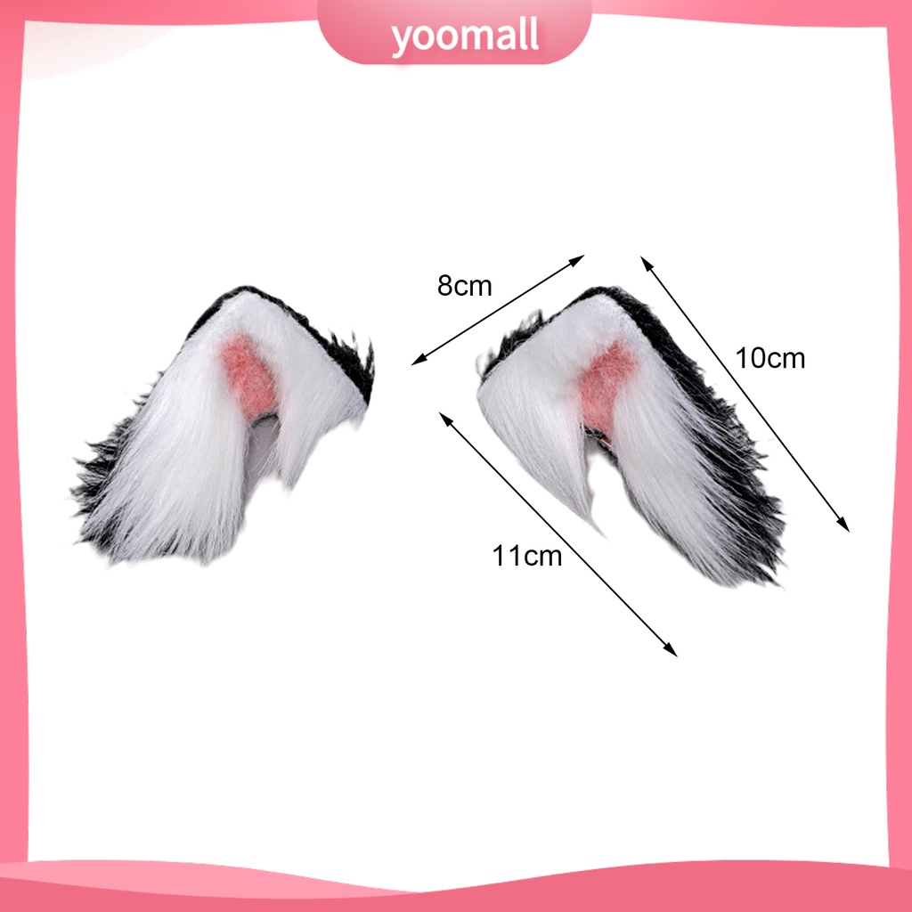 1 Cặp Kẹp Tóc Hình Tai Mèo Bằng Lông Nhung Dễ Thương Xinh Xắn