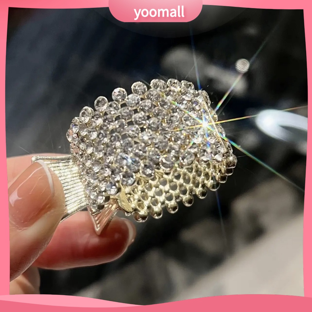 Kẹp Tóc Đính Đá Lấp Lánh Chống Trượt Dành Cho Nữ