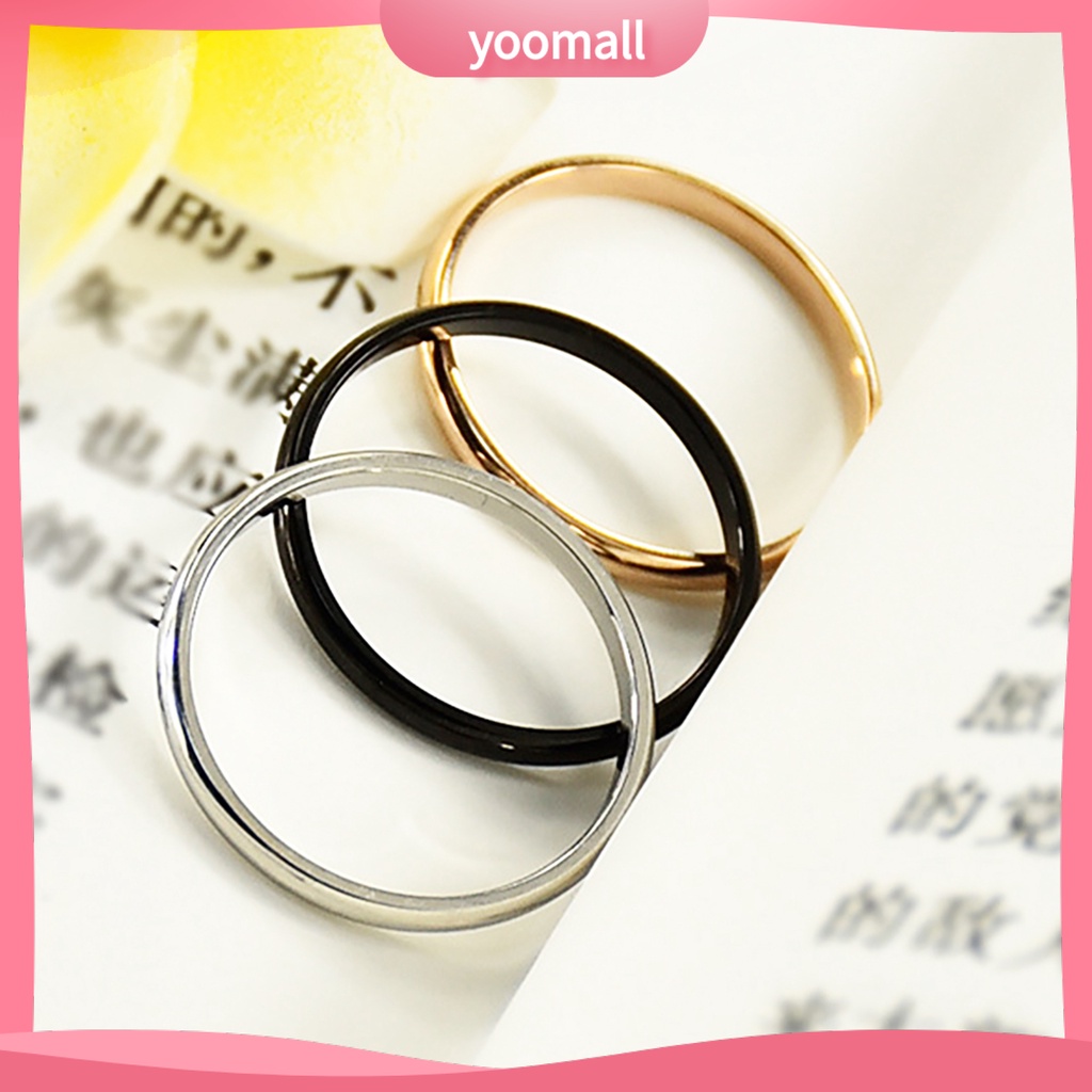 Nhẫn Cặp Bằng Thép Titan Tinh Tế Đa Năng