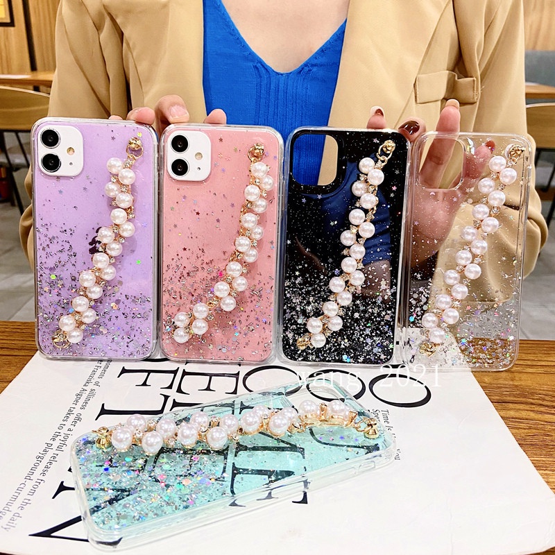 Ốp Điện Thoại Mềm Trang Trí Kim Tuyến Kèm Dây Đeo Cho OPPO Reno10 Pro + Plus 5G Reno 10 Reno10Pro + OPPO A78 NFC 4G 2023