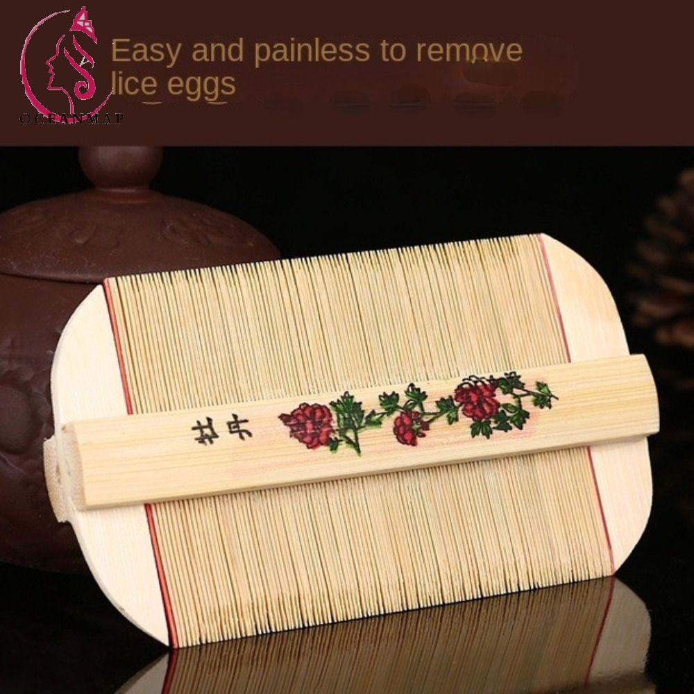 OCEANMAP Lược Chải Tóc Hai Mặt Răng Mảnh Tự Nhiên Cho Nam Và Nữ