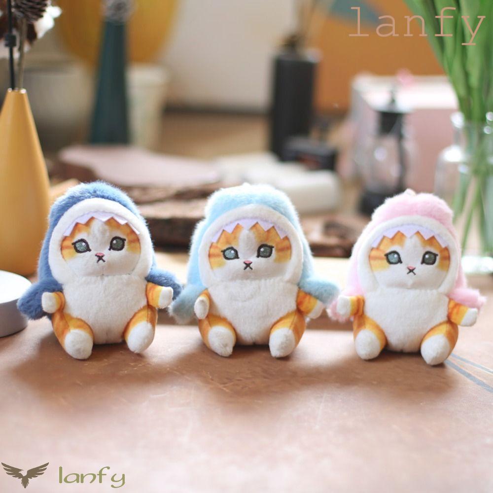 LANFY Móc Khóa Hình Cá Mập Nhồi Bông Mềm 12cm Dành Cho Cặp Đôi