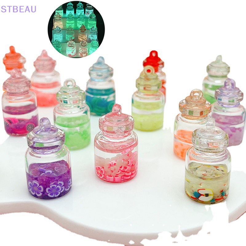 Set 1 / 5 Bình Điều Ước Mini Dạ Quang Trang Trí Sân Vườn / Nhà Búp Bê DIY