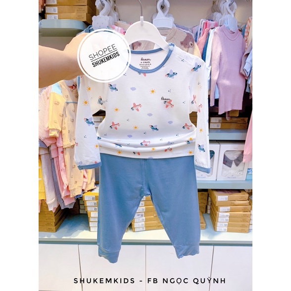 Avaler - Bộ dài cài vai sợi tre cho bé trai bé gái