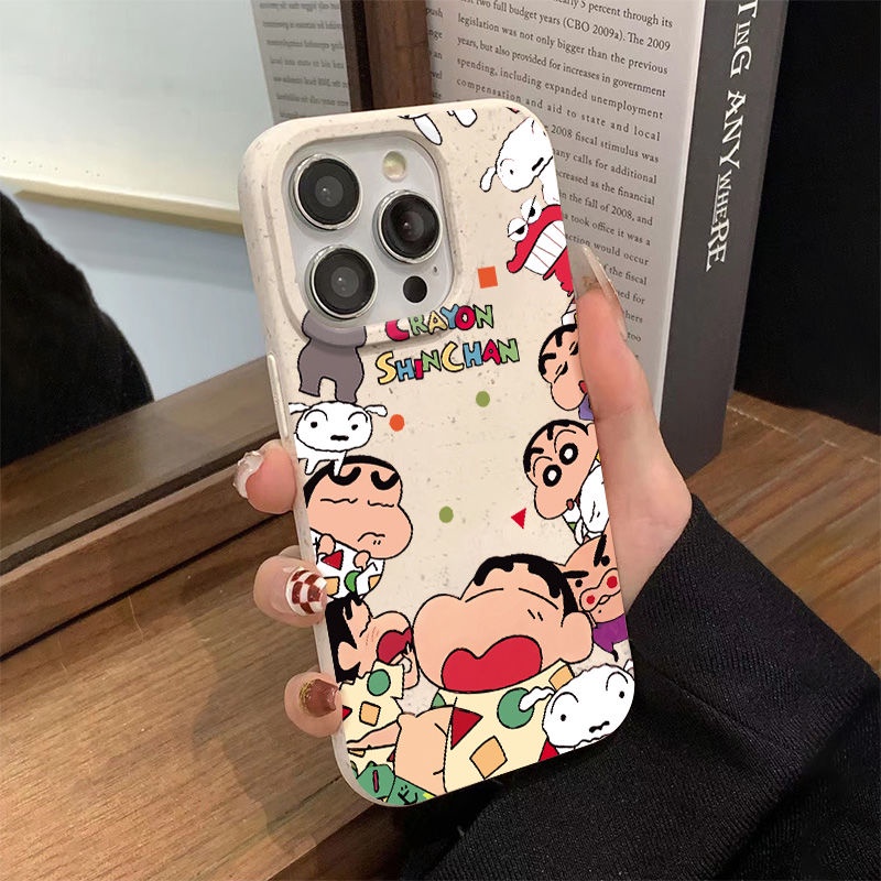 Ốp Điện Thoại Mềm Chống Sốc In Hình Shin-Chan Đơn Giản Cho Iphone 1211 ZC6R 13 14pro8 max7 1211