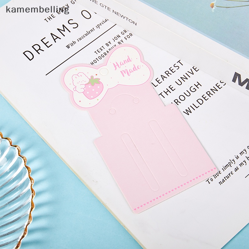 Set 50 Thẻ Giấy Treo Trưng Bày Kẹp Tóc Hình Nơ Dễ Thương