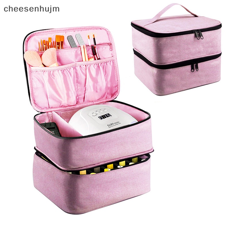 Túi Đựng 30 Lọ Sơn Móng Tay / Mỹ Phẩm Hai Lớp Cỡ Lớn Tiện Dụng