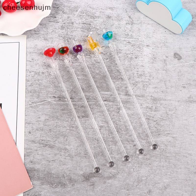 Máy Khuấy Cà Phê Tay Cầm Dài Bằng Nhựa Dễ Thương Cho Bartender