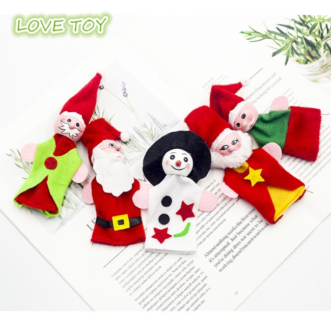 Rối Ngón Tay Tạo Hình Ông Già Noel Hoạt Hình Dễ Thương