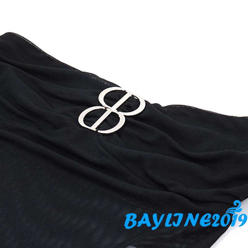 Áo Ống Màu Trơn Nhìn Thấy Thời Trang Cho Nữ Kèm Vòng Cổ Choker