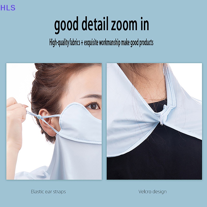 Khẩu Trang Lụa Lạnh Chống Tia UV Nhanh Khô Thoáng Khí Bảo Vệ Tai Và Cổ