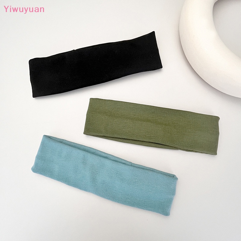 Băng Đô Cotton Bản Rộng Co Giãn Thấm Hút Mồ Hôi Tiện Dụng Cho Nữ Tập Yoga / Chạy Bộ / Rửa Mặt